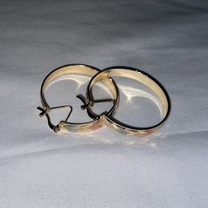 Silver/gold/rose gold hoop earrings